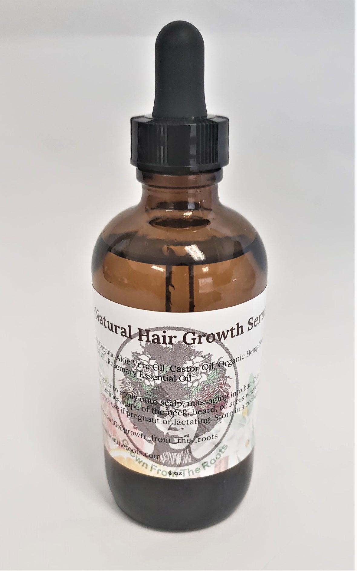 Extra Strength-- All-Natural Hair Growth Serum w. Neem  (Formulated for Dandruff))