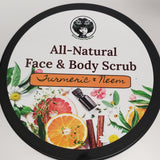 Turmeric & Neem Face and Body Scrub (Vegan) USDA Certified Organic