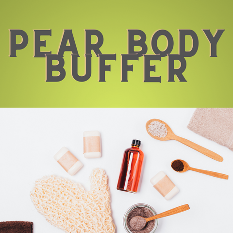 Raw Brown Sugar Body Scrub-- Pear Body Buffer